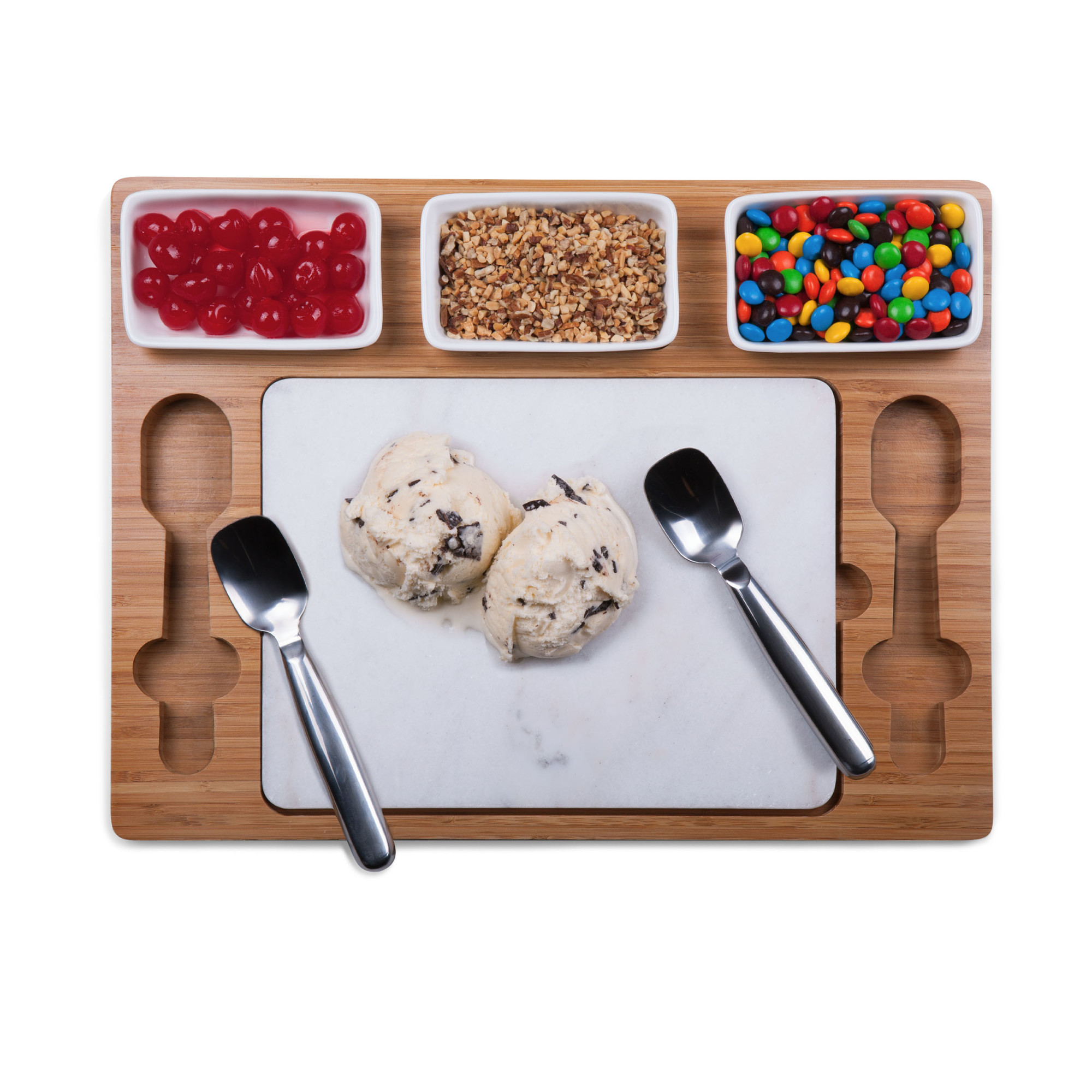 Parlor Ice Cream Mixing Set, (Bamboo & Marble)